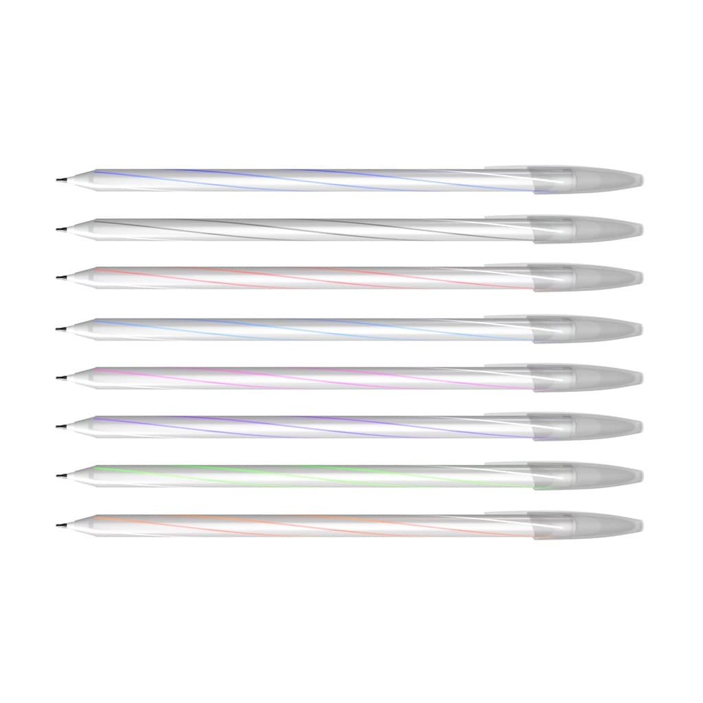 Kit Caneta esferográfica CIS Spiro Clean 0.7mm com 8 cores