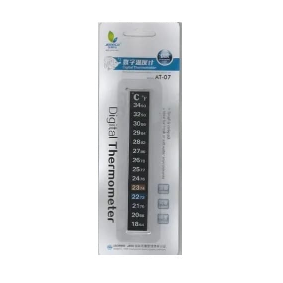 Termometro At-07 Fita Adesivo para parede do aquário uso externo 18 a 34 graus