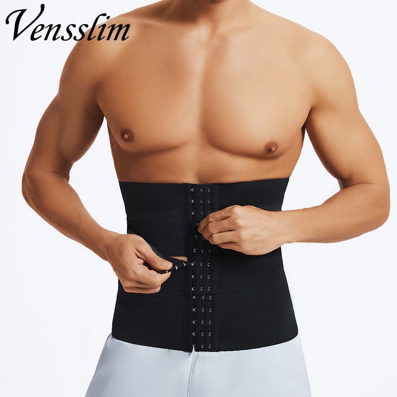 Venslim Homens Sauna Cintura Trainer Cinto Quente Thermo Suor Emagrecimento Barriga Cincher Corpo Shaper Perda De Peso