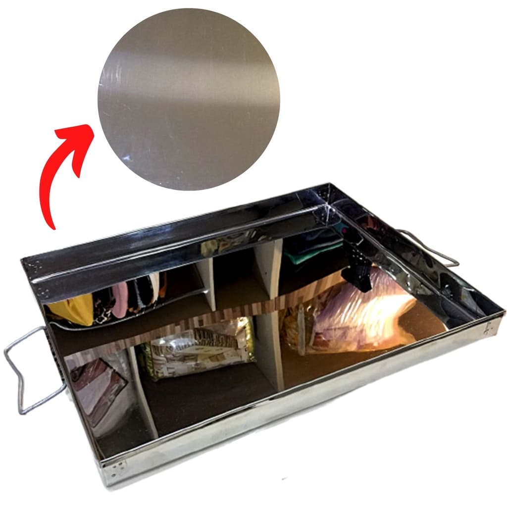 Assadeira Industrial 44x34x3,5 cm Inox com Alça