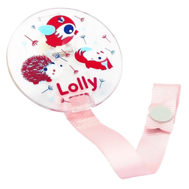 Prendedor De Chupeta Lolly Nenny Cor Rosa e Azul 1 unidade