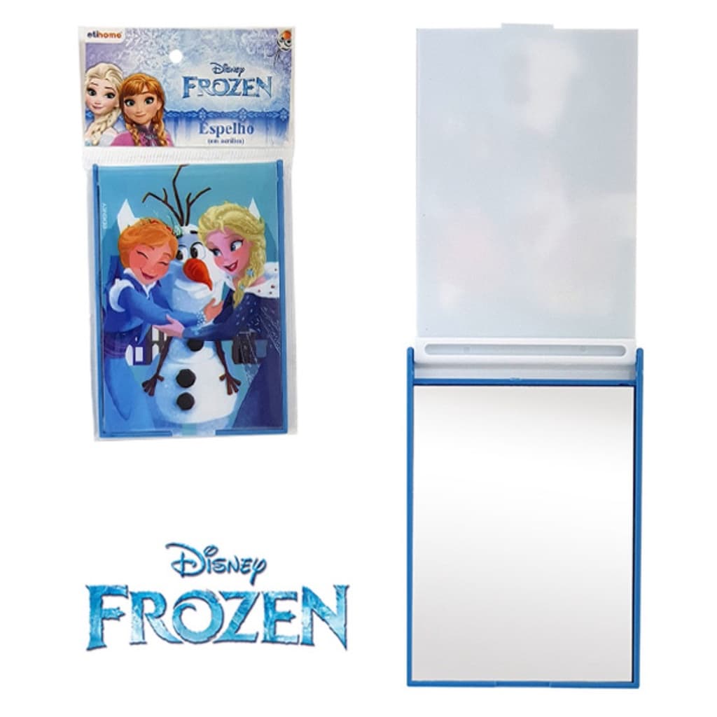 Espelho Infantil Portátil Frozen Disney para Bolsa Escola Mochila Menina