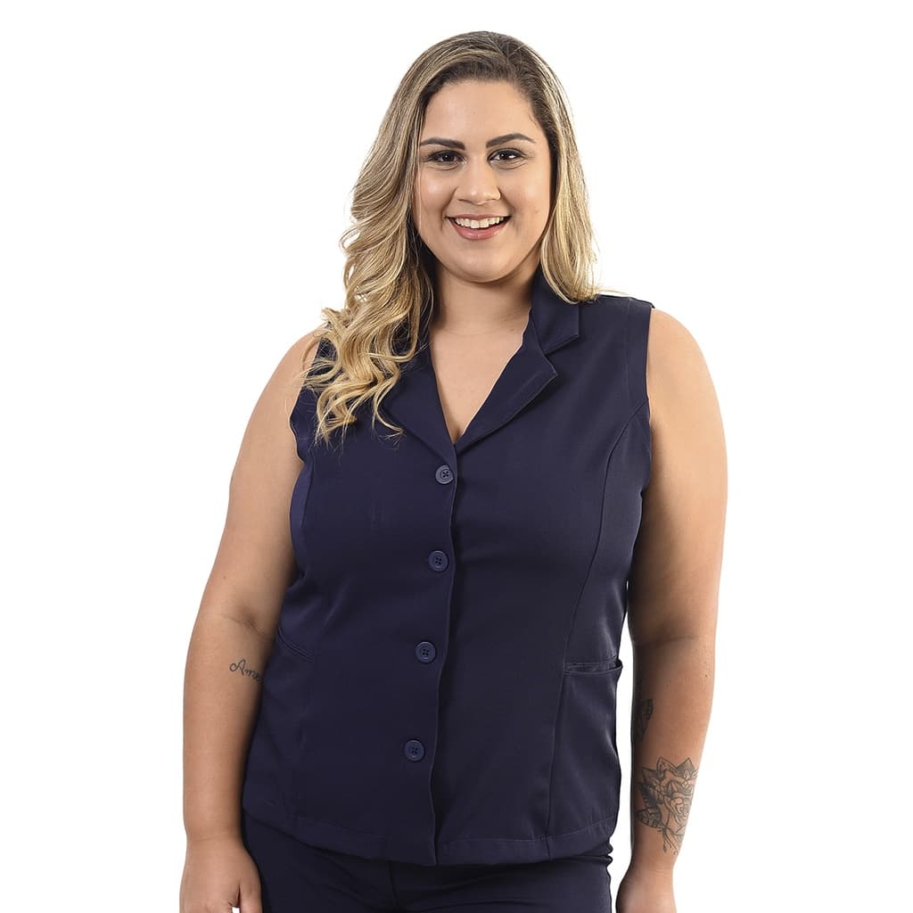 Colete Social Feminino Plus Size para Trabalho Uniforme