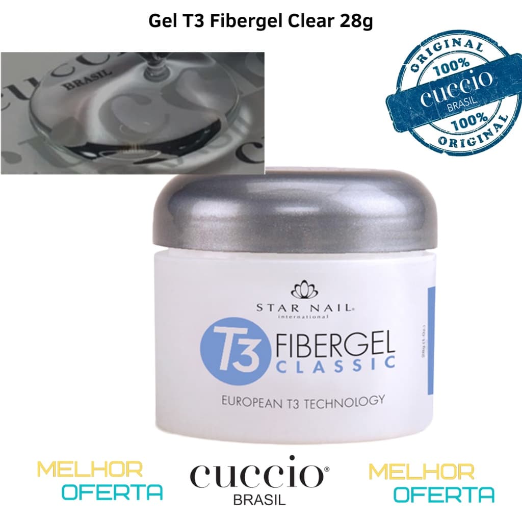 Gel T3 Fibergel Clear (Transparente) 28g Cuccio / Star Nail