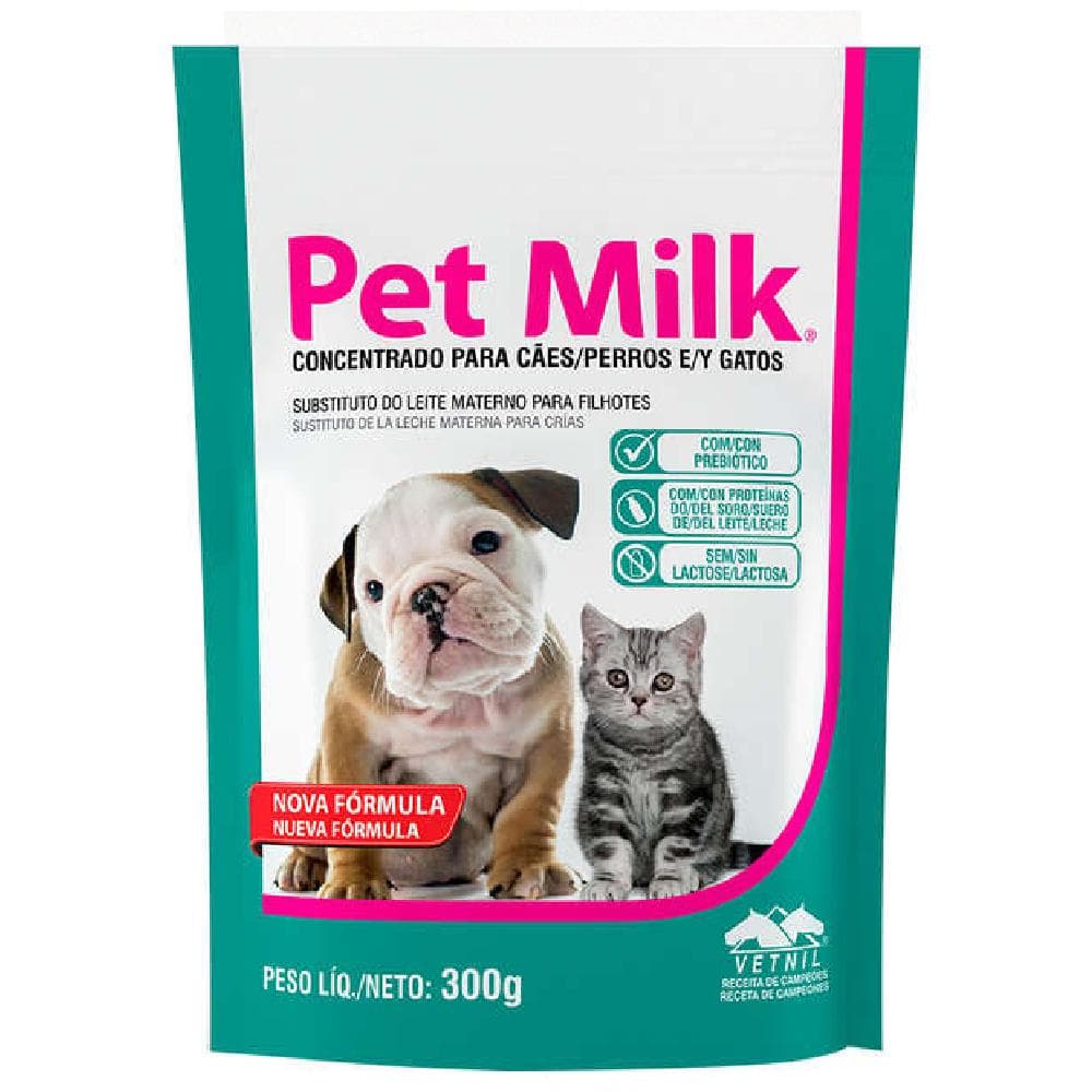 Pet Milk 300 g Suplemento Cães e Pets - Vetnil