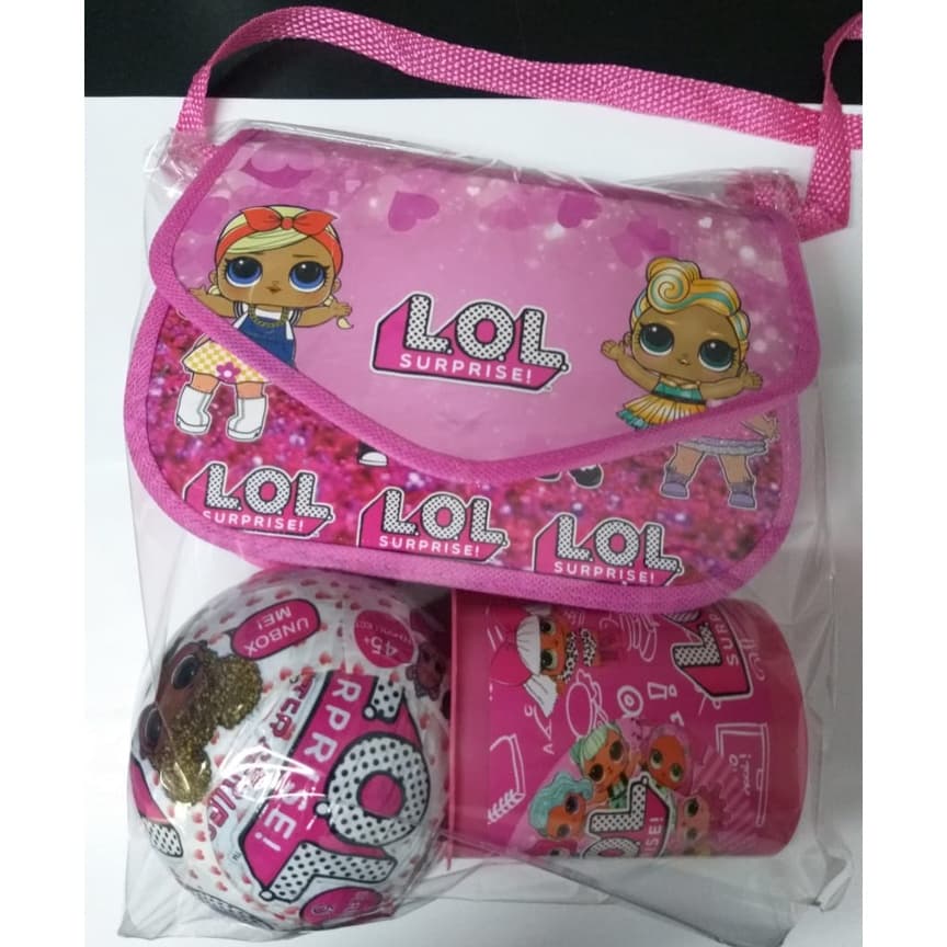 Kit  Bolsinha Lol  + Caneca Personalizada +  Bola Surpresa (ENVIO IMEDIATO)
