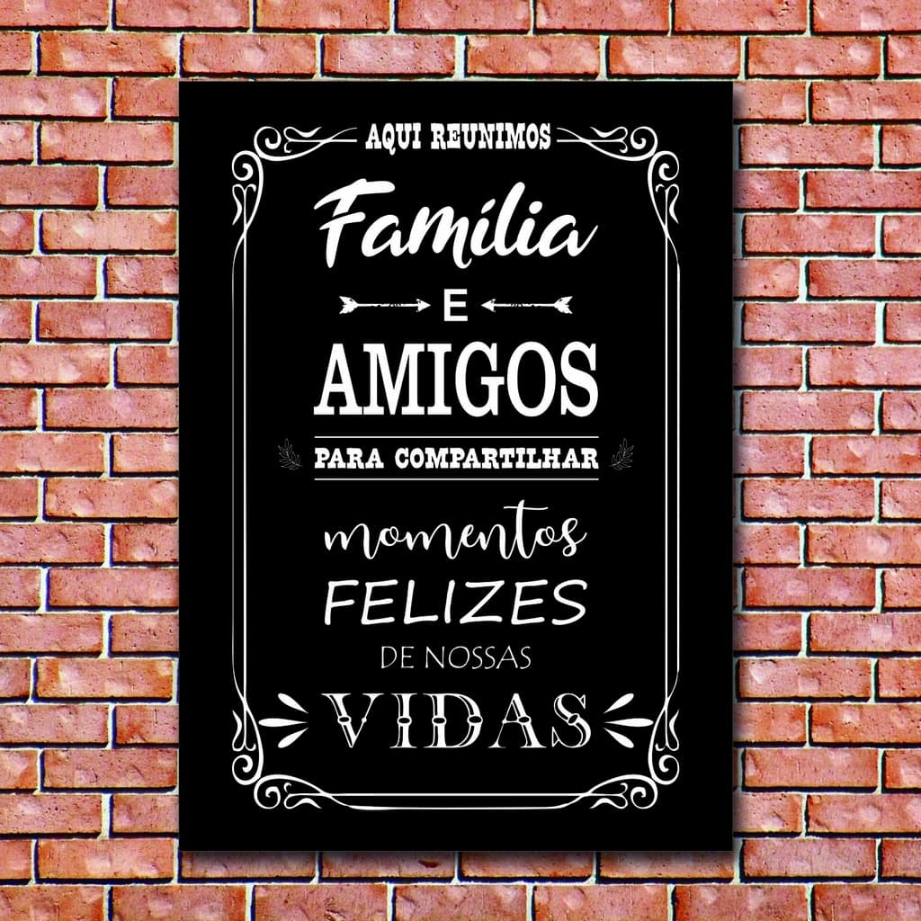 Placa quadro decoração bar cerveja frases churrasco família amigos - tamanho - 30 x 40