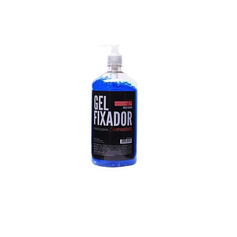 Gel Fixador Cabelo Mega Fixação Profissional Azul Fixmodell 1Kg