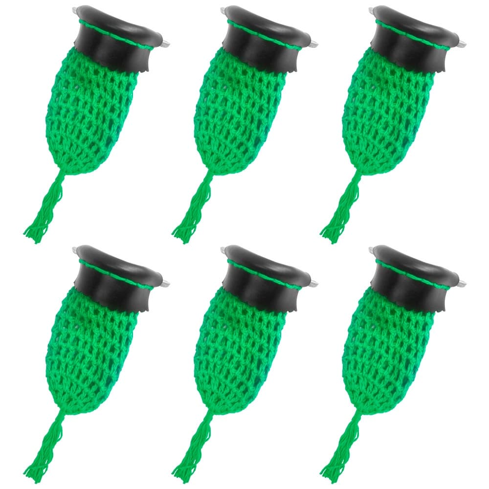 Jogo de Caçapa com Rede Verde e Guarnição Preta para Mesa de Sinuca Bilhar (6 Peças)