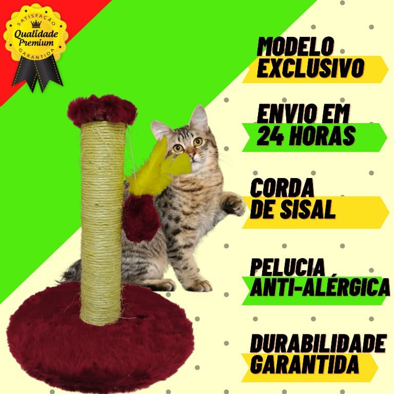 Arranhador Poste Arranhador para gatos em Pelucia T01
