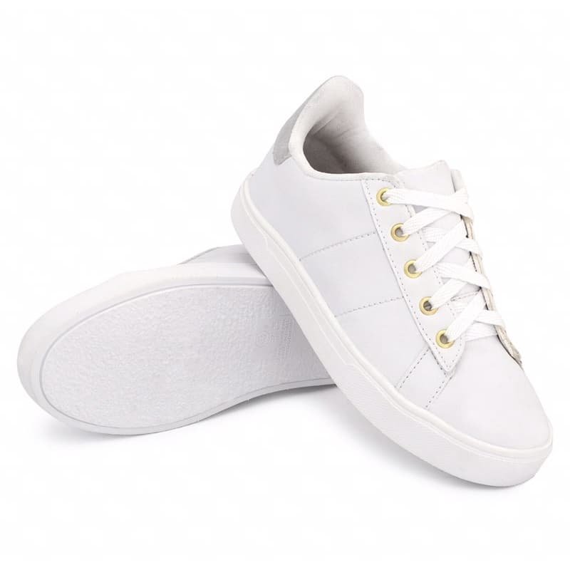 Tênis Sapatênis Feminino Casual Estilo Plataforma Branco, Nude ou Preto Promoção