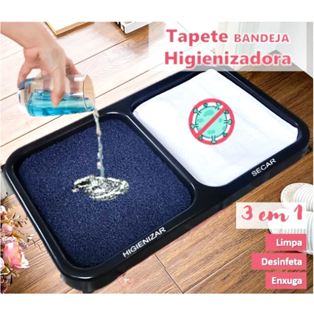 Tapete Bandeja Higienizador Sanitizante Limpar Sola Calçados
