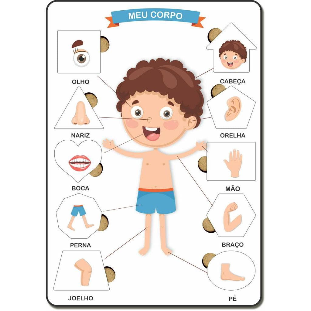 Jogo Tabuleiro Colorido Corpo Humano Menino
