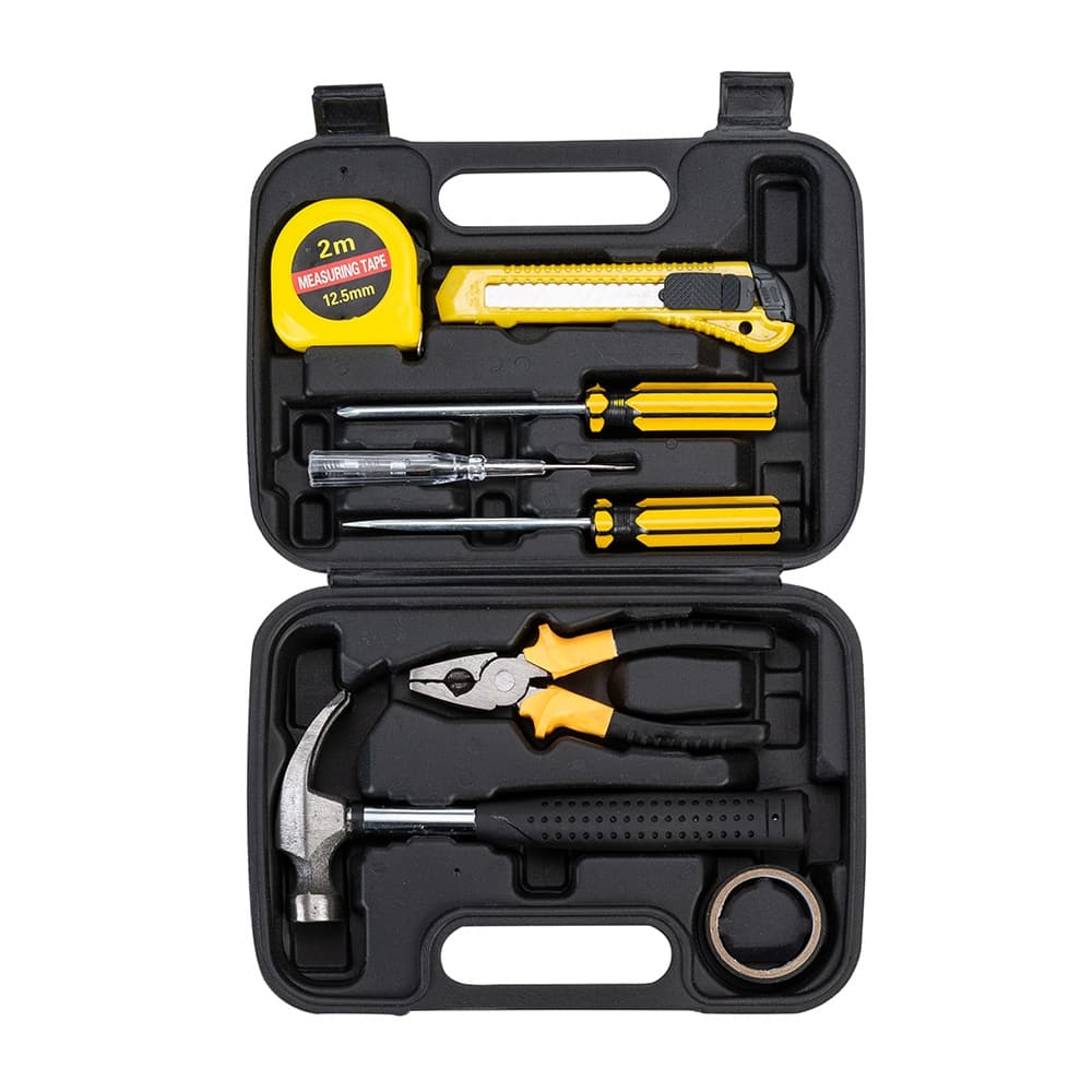 Super Kit de Ferramentas 8 Peças Para Manutenção Básica Com Alicate Universal e Martelo
