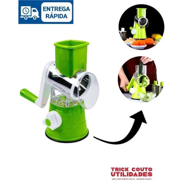 Cortador Fatiador 3 Laminas Ralador de Legumes de Queijo e Verduras