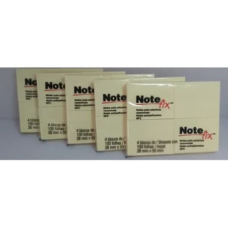 DOIS PACOTES ADESIVOS POSTIT 38MMX50MM COM 100 FOLHAS 4 BLOCOS COR AMARELA ENVIO EM 24 HORAS