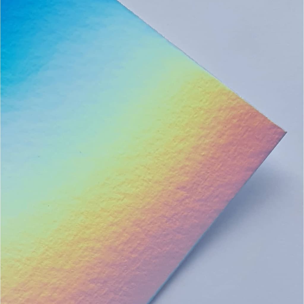 Papel A4 Laminado Holográfico Arco Íris 180g 10 Folhas  - Lindo papel Lamicote ideal para decoração e topo de bolo