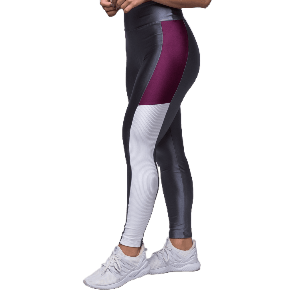 Calça Legging Fitness Feminina Poliamida Metalic Grafite Roupas para Academia Fabricação Própria