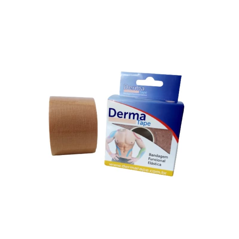 Bandagem Funcional Elástica - Bege 5 m x 5 cm - Dermatape
