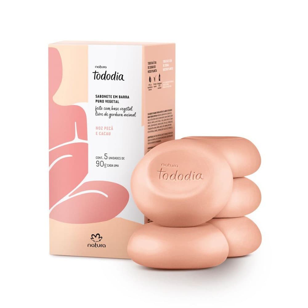 Sabonete em Barra Noz Pecã e Cacau 5x90g - Natura