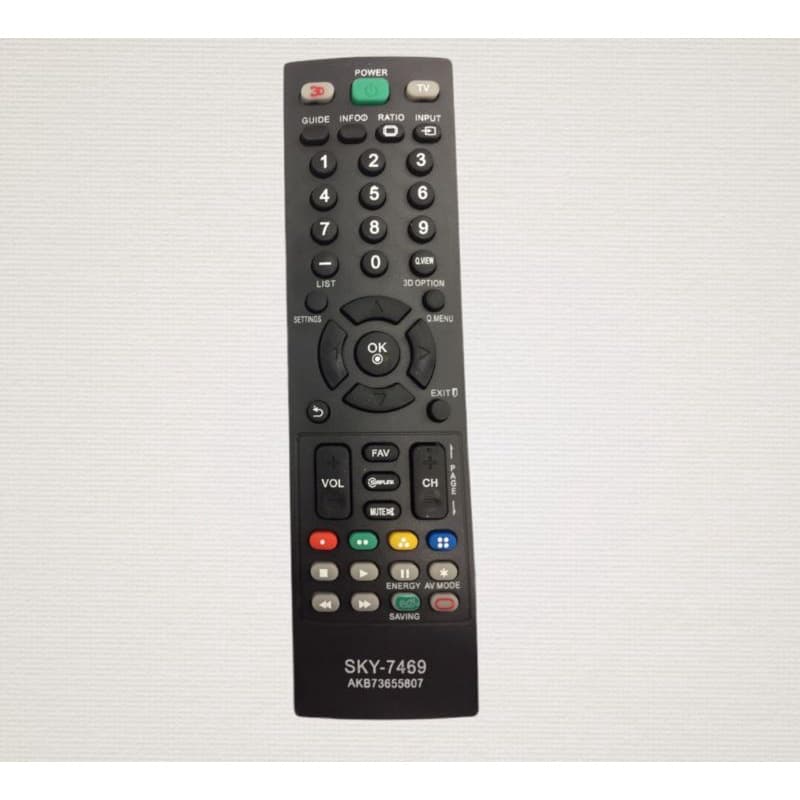 Controle remoto compatível com a TV LG LCD AKB73655807 SKY 7469 Atacado