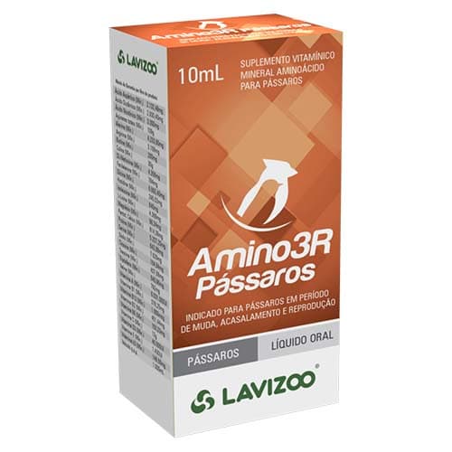 Amino 3r Pass Lavizoo 10ml Suplemento para Pássaros
