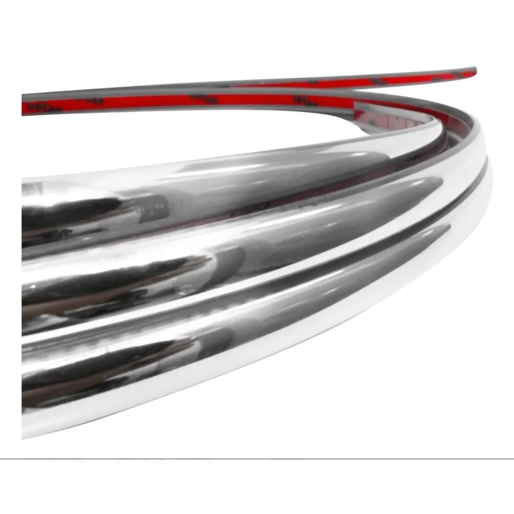 Friso Cromado 10mm Parachoque Grade Porta Universal Rolo 6 metros