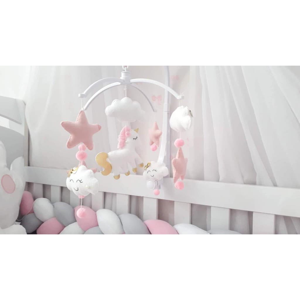 Mobile bebe berço musical Unicornio
