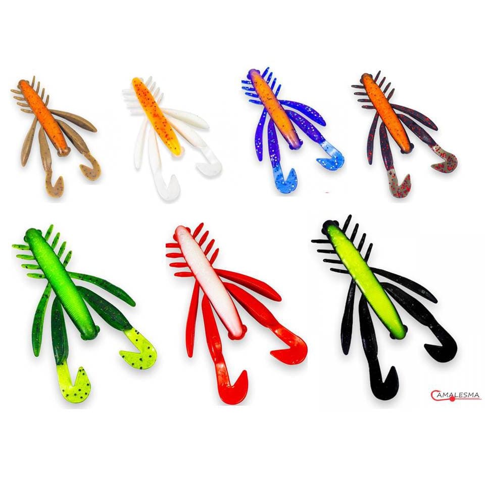 ISCAS DIVOC CRAW CAMALESMA CRIATURA PARA PESCA DE TRAÍRAS  CORES SORTIDAS