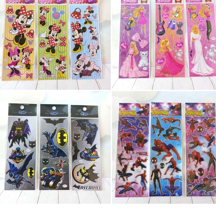 Adesivo sticks infantil com 12 cartelas. adesivos personalizados e decoração
