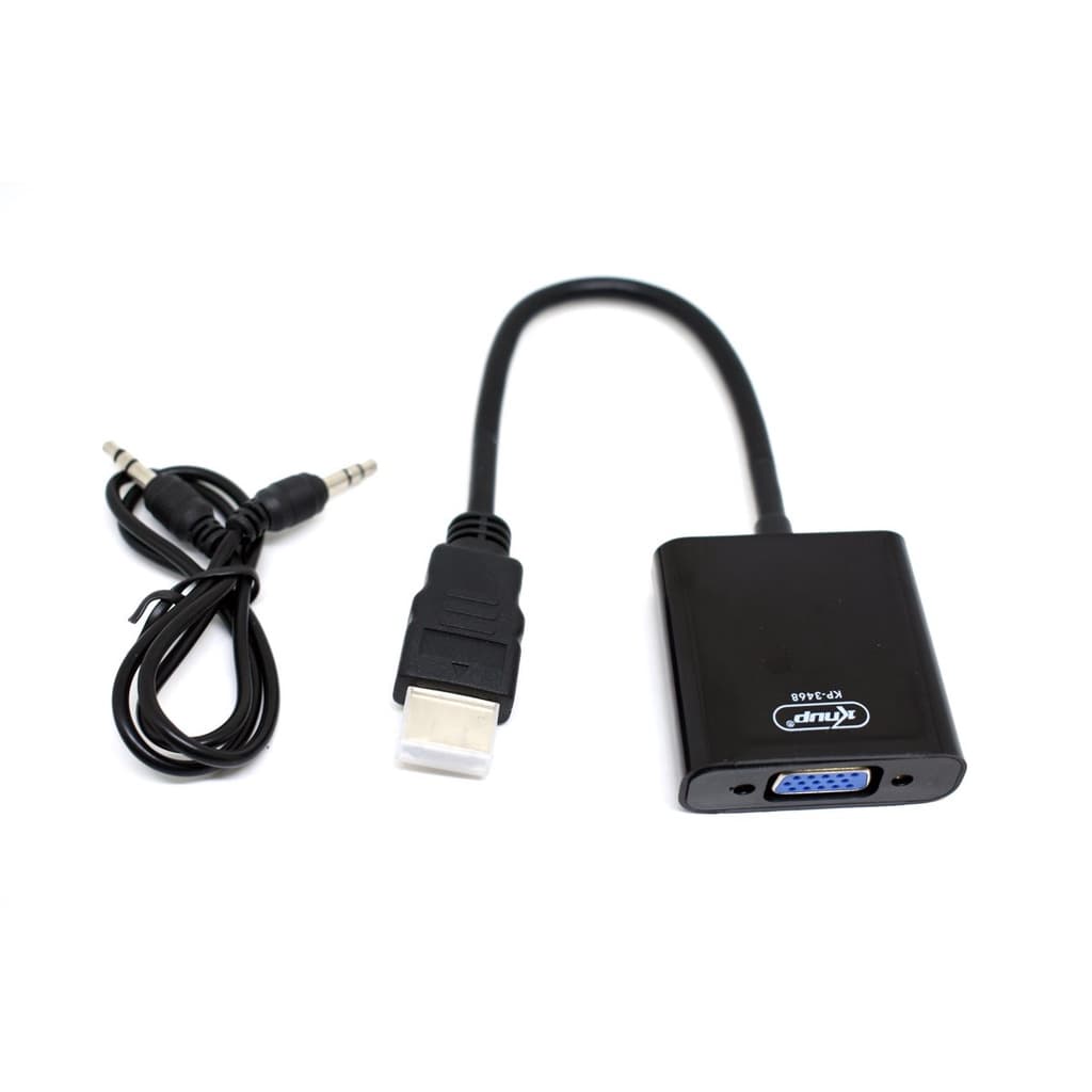 Cabo Adaptador Conversor HDMI para VGA com Saída P2 de áudio