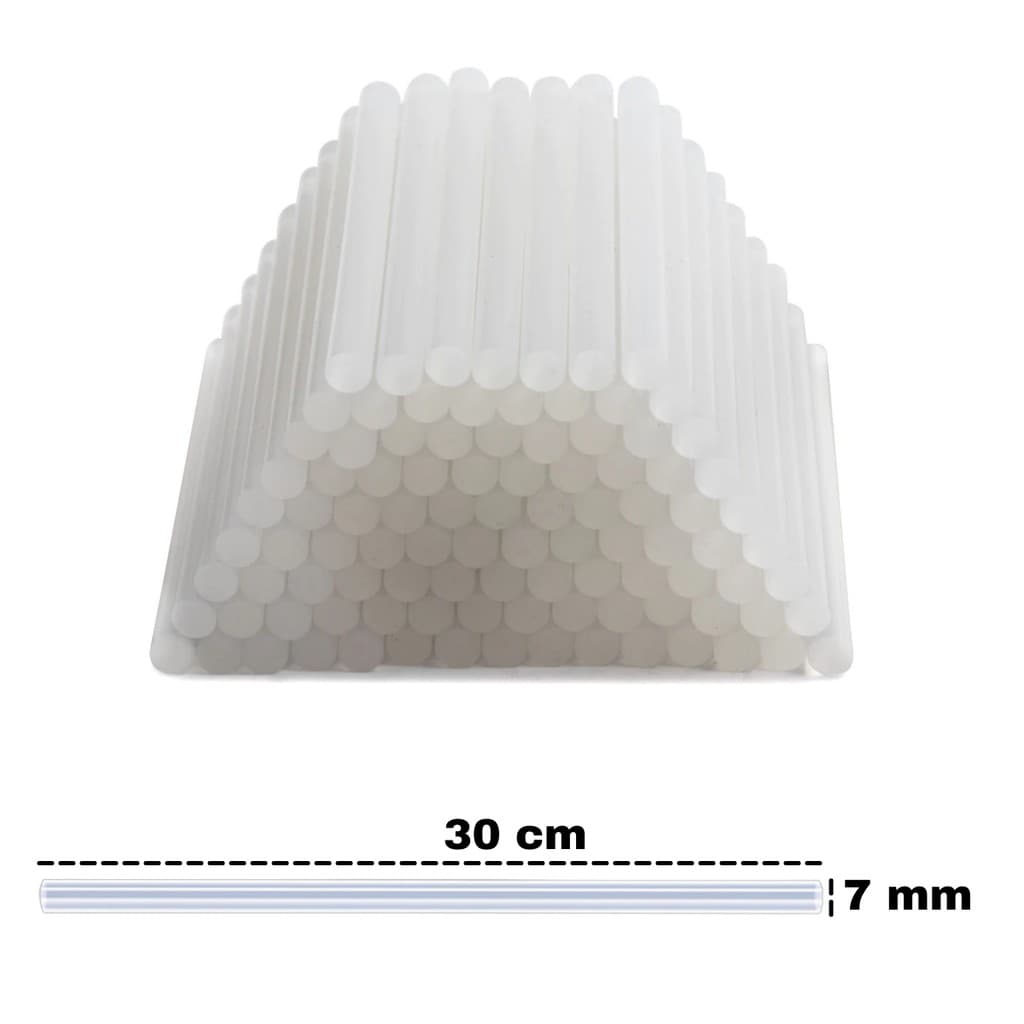 Refil Bastões de Cola Quente 30cm x 7mm Fino Translucido 10 ou 20 unidades
