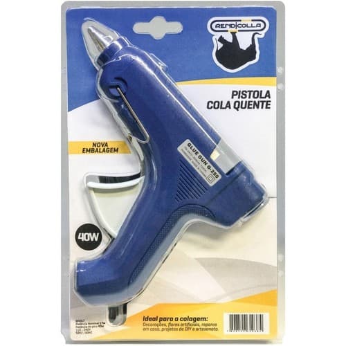 PISTOLA APLICADORA COLA QUENTE 40W BIVOLT GRANDE RENDICOLLA - PARA COLA GROSSA