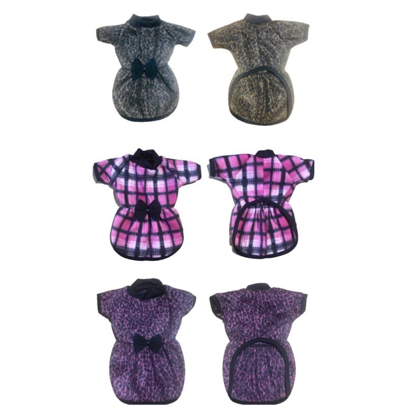 3 Roupinhas pet tamanho P em soft para cães e gatos de porte pequeno roupa pet casaco pet vestido pet