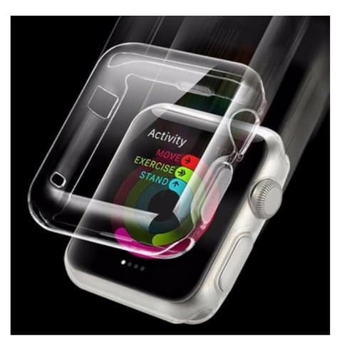 Capa Case FECHADA Silicone Tpu Apple Watch Tamanhos 38, 40, 41 42, 44 45 46 mm