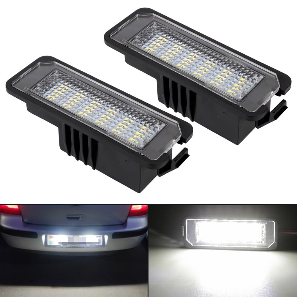 Acessórios Do Carro 12 V 6500 K 2 Pcs Para Vw Golf Mk4 Mk5 Mk6 Polo Passat Cc Eos 18 Smd Terror Livre Carro Levou Luzes De Número De Licença Da Placa