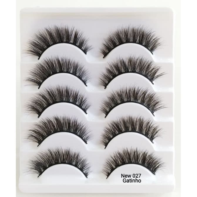 Caixa 5 Pares Cílios Postiço Natural Modelo a Escolha - Envio Imediato