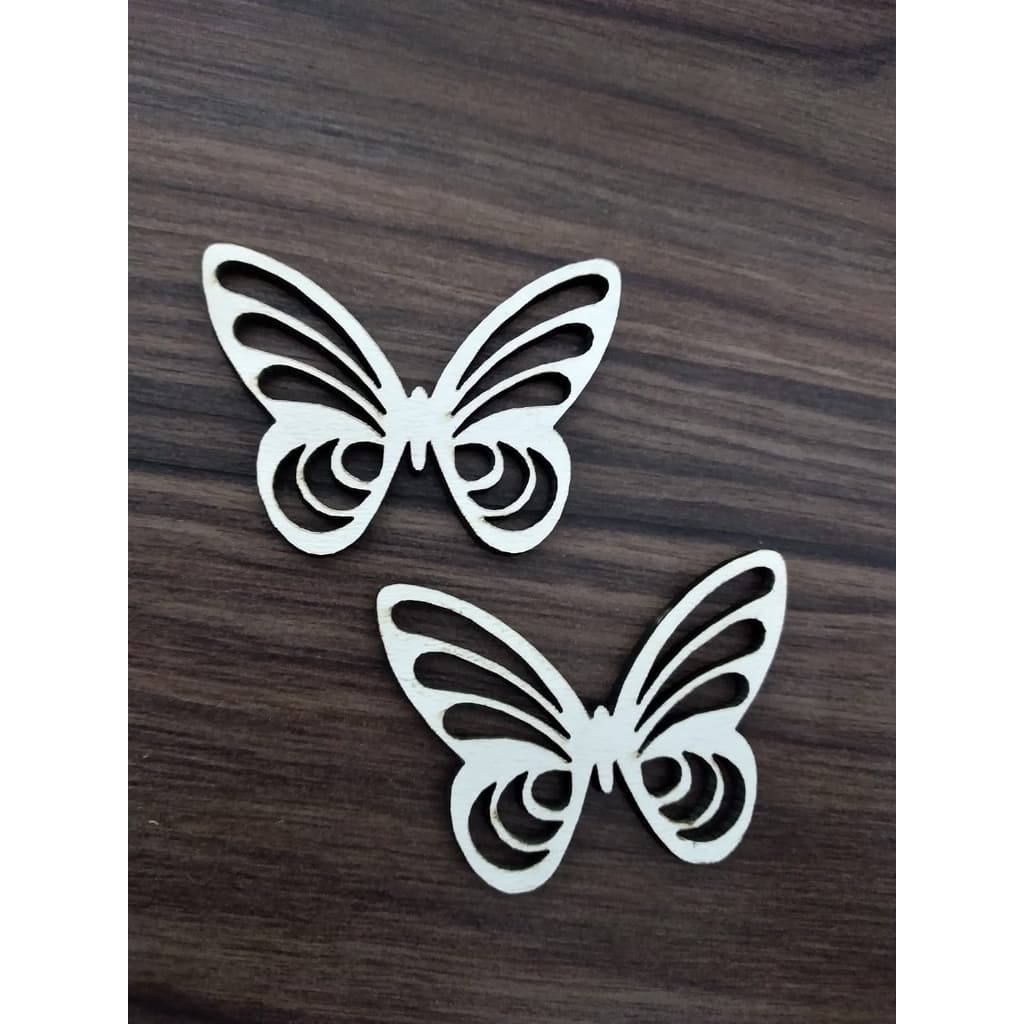 Aplique Recorte Borboleta 5cm Modelo 1 MDF