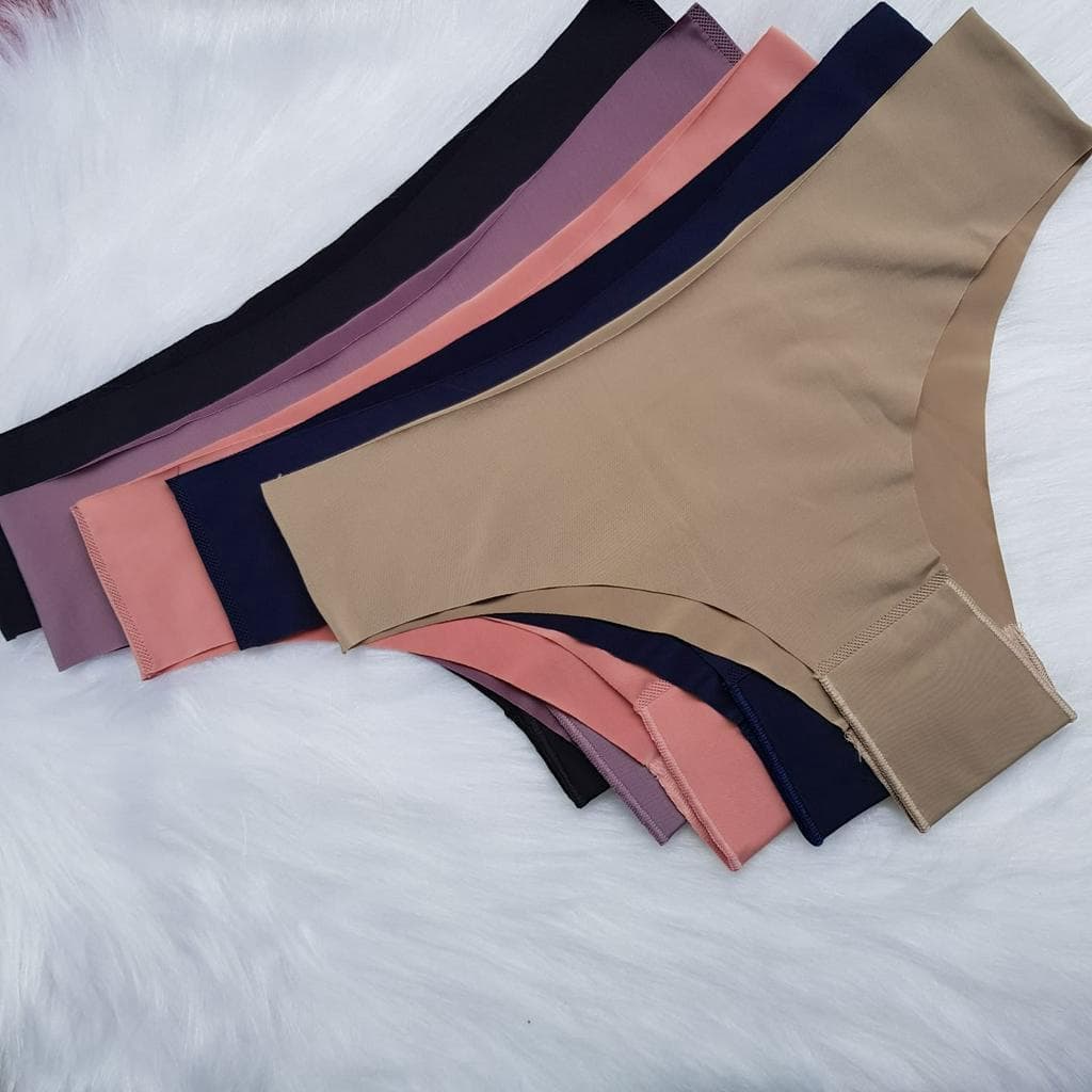 Kit 5 Calcinhas Sem Costura Tanga Corte A Laser Não Marca - Tanga Roma