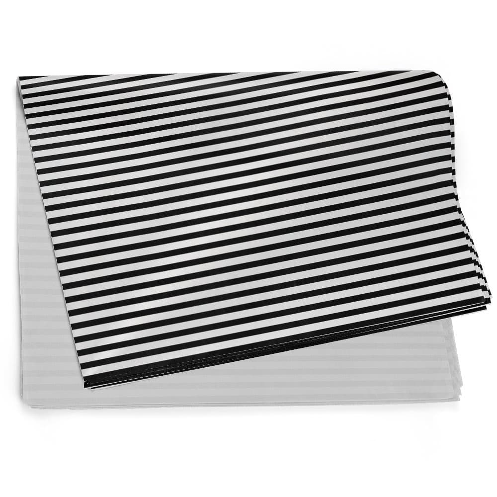 Poli Sujinho Fosco Listrado Preto para Decoração 49,0x69,0cm, Floral Atlanta - 10/20/50 folhas.