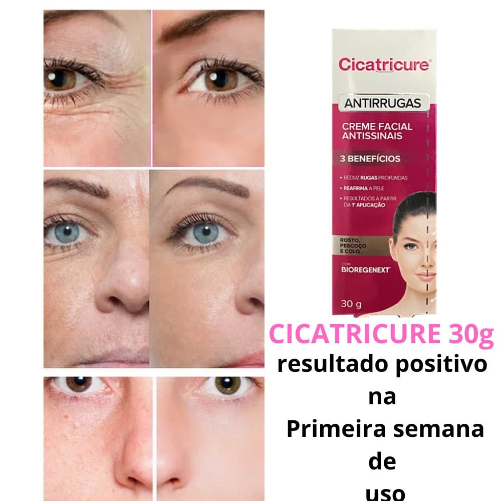 Cicatricure 30g Creme Rejuvenescedor Contra Marcas de Expressão Rosto e Corpo