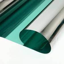 Insulfilm Película Residência e Automotivo Verde Espelhada c/50cm de largura comprimento de 1 a 5 metros.