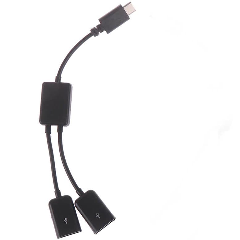 Cabo Usb Femea / Type C  Tipo C Y/ Otg 2 Em 1  adaptador novo