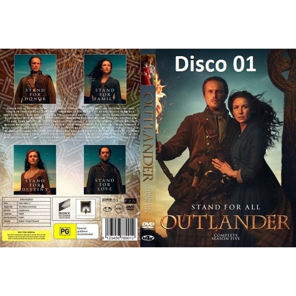Dvd Outlander - As 8 Temporadas Completas - Legendado ou Dublado - 15 Discos