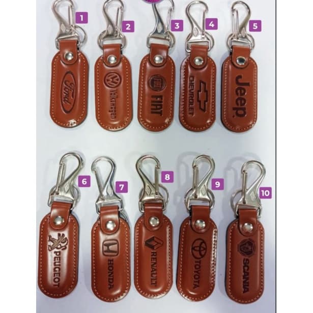 Chaveiros de couro todas as montadoras