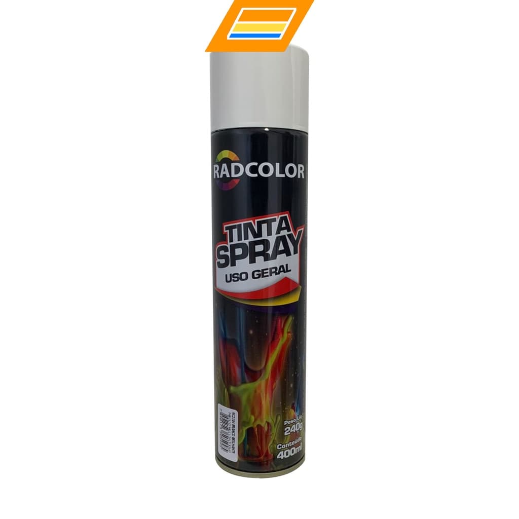 Tinta em Spray Uso Geral 400ML Radcolor - Branco Brilhante