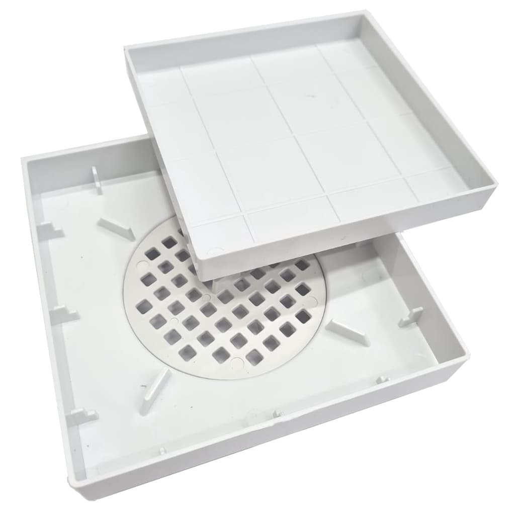 Ralo Invisível Oculto 15cm com Tela de Retenção