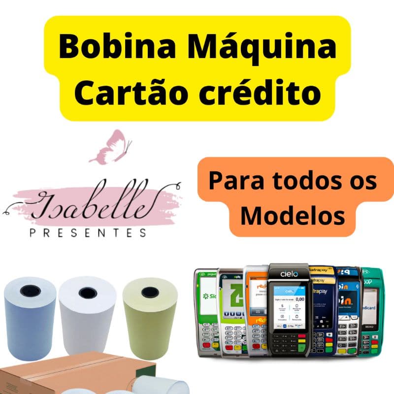 10 Bobinas Térmica 57mm pagseguro e InfinitePay
