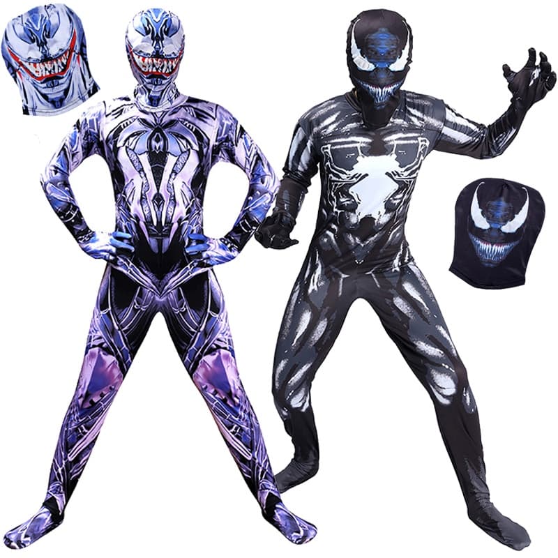 Veneno Meninos Roupas Assustador Festa De Halloween Cosplay Fantasia Desenho Animado Macacão Aranha 2-8 Anos Infantis