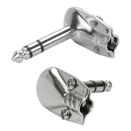 Plug P10 Stereo Macho 90° graus Pix
